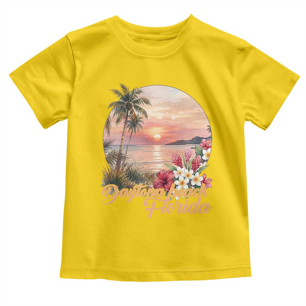 Daytona Beach Florida Toddler T Shirt Tropical Palm Tree Ocean Travel Gift