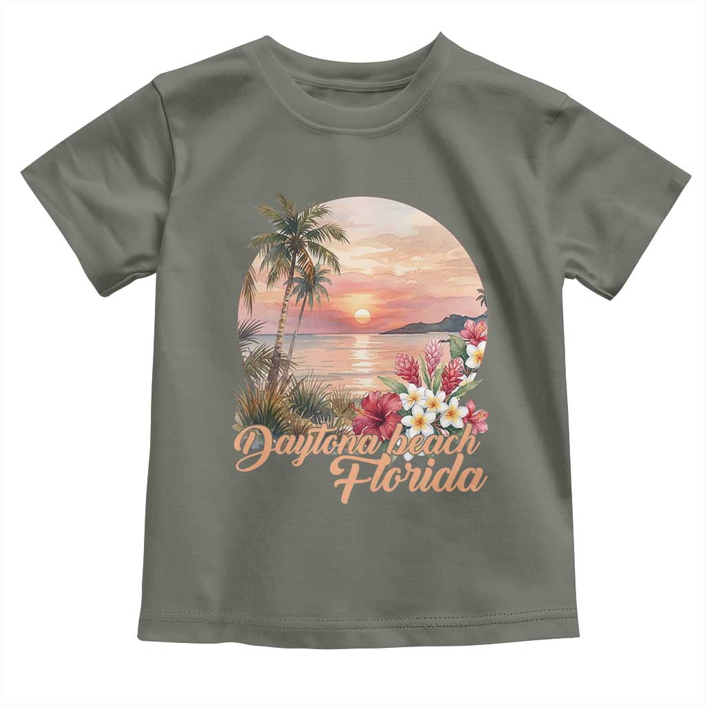 Daytona Beach Florida Toddler T Shirt Tropical Palm Tree Ocean Travel Gift