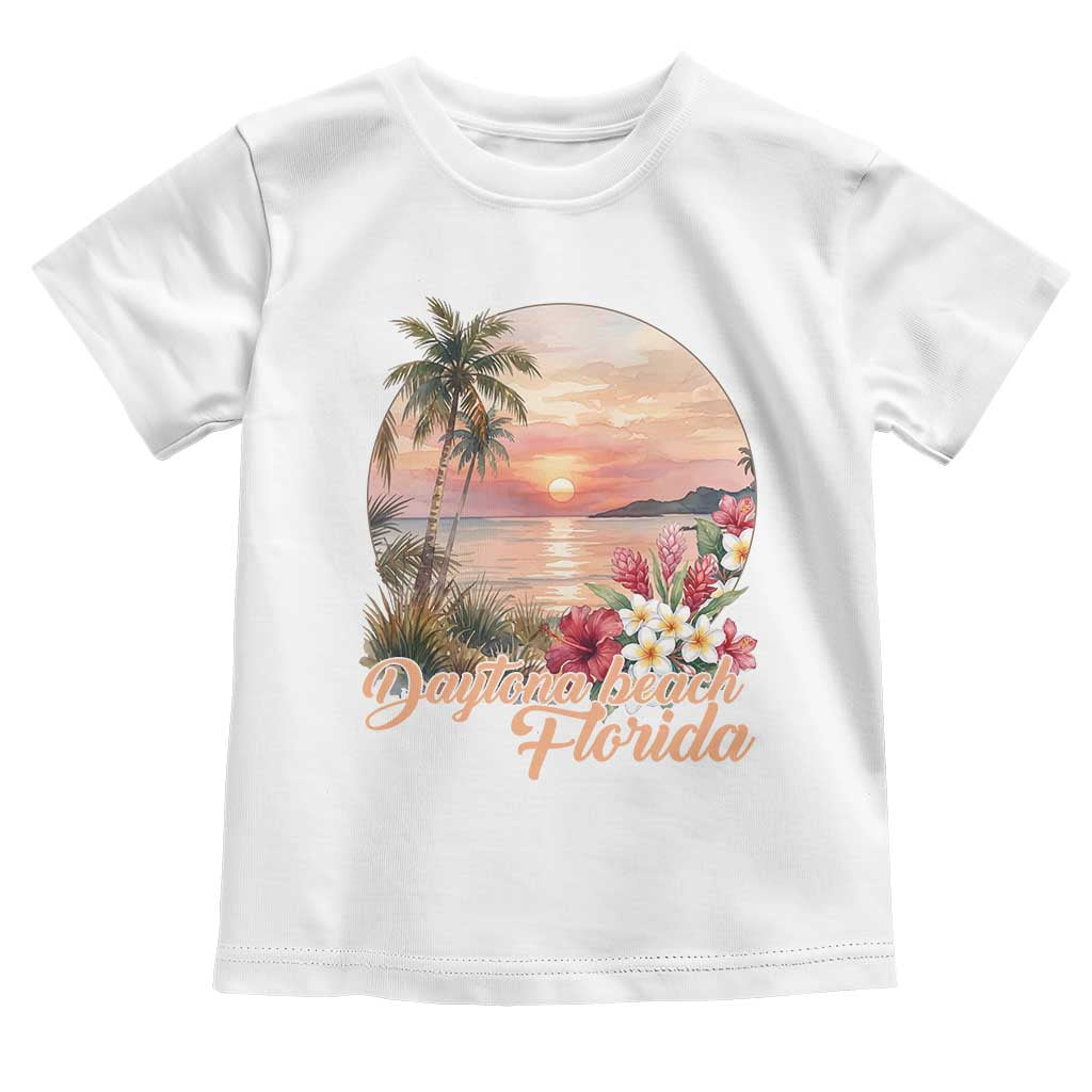 Daytona Beach Florida Toddler T Shirt Tropical Palm Tree Ocean Travel Gift