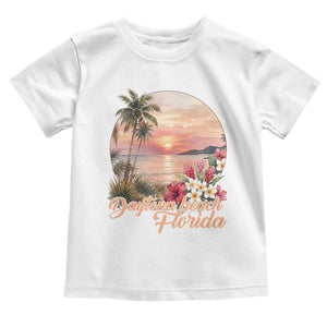 Daytona Beach Florida Toddler T Shirt Tropical Palm Tree Ocean Travel Gift