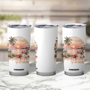 Daytona Beach Florida Tumbler Cup Tropical Palm Tree Ocean Travel Gift TS12 Print Your Wear