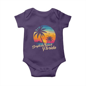 Vintage Daytona Beach Florida Baby Onesie Summer Vacation Graphic TS12 Purple Print Your Wear