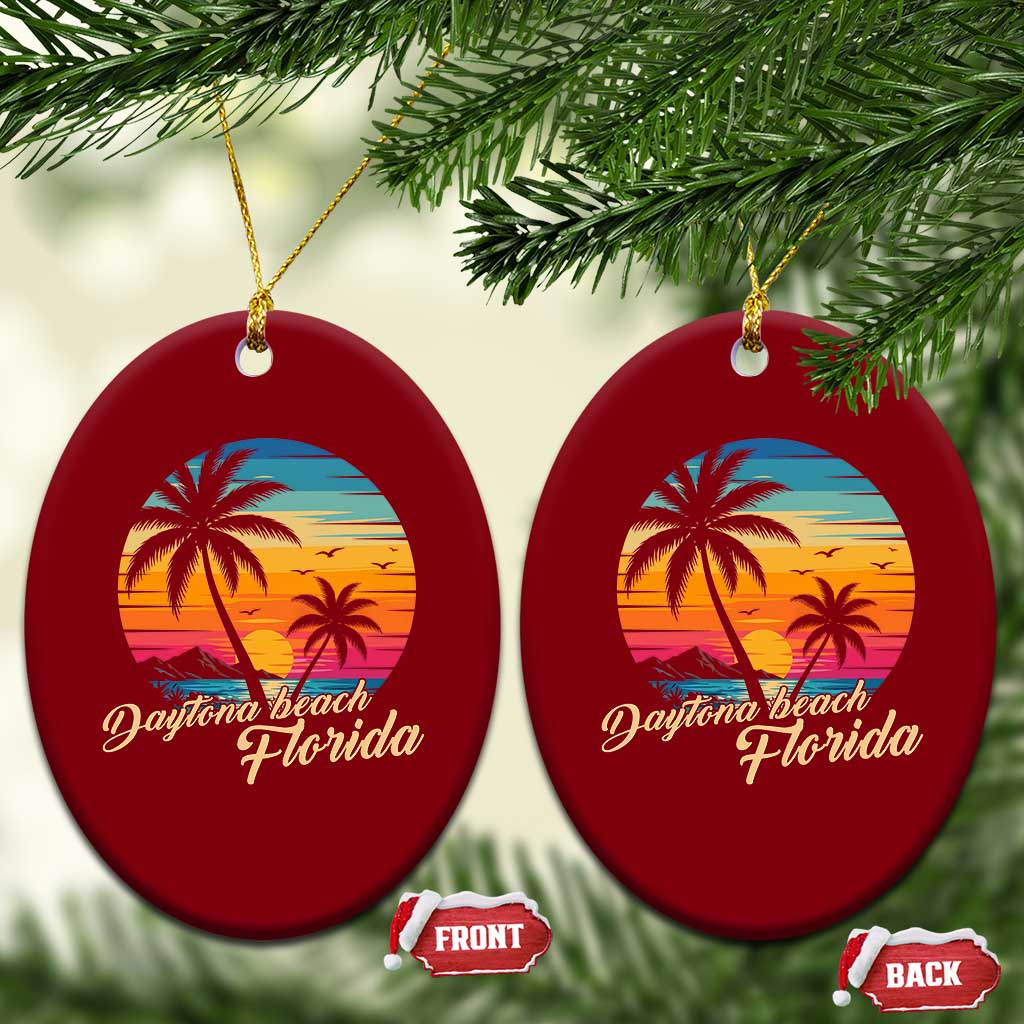 Vintage Daytona Beach Florida Ceramic Ornament Summer Vacation Graphic TS12 Print Your Wear