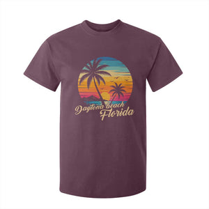 Vintage Daytona Beach Florida T Shirt For Kid Summer Vacation Graphic TS12 Maroon Print Your Wear