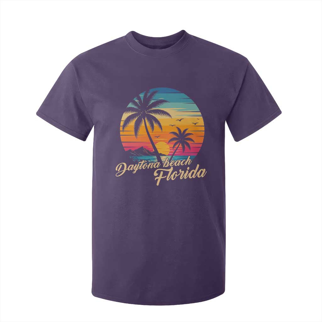 Vintage Daytona Beach Florida T Shirt For Kid Summer Vacation Graphic TS12 Purple Print Your Wear