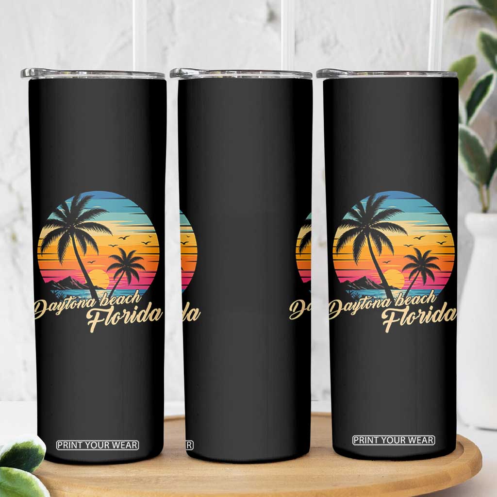 Vintage Daytona Beach Florida Skinny Tumbler Summer Vacation Graphic TS12 Print Your Wear