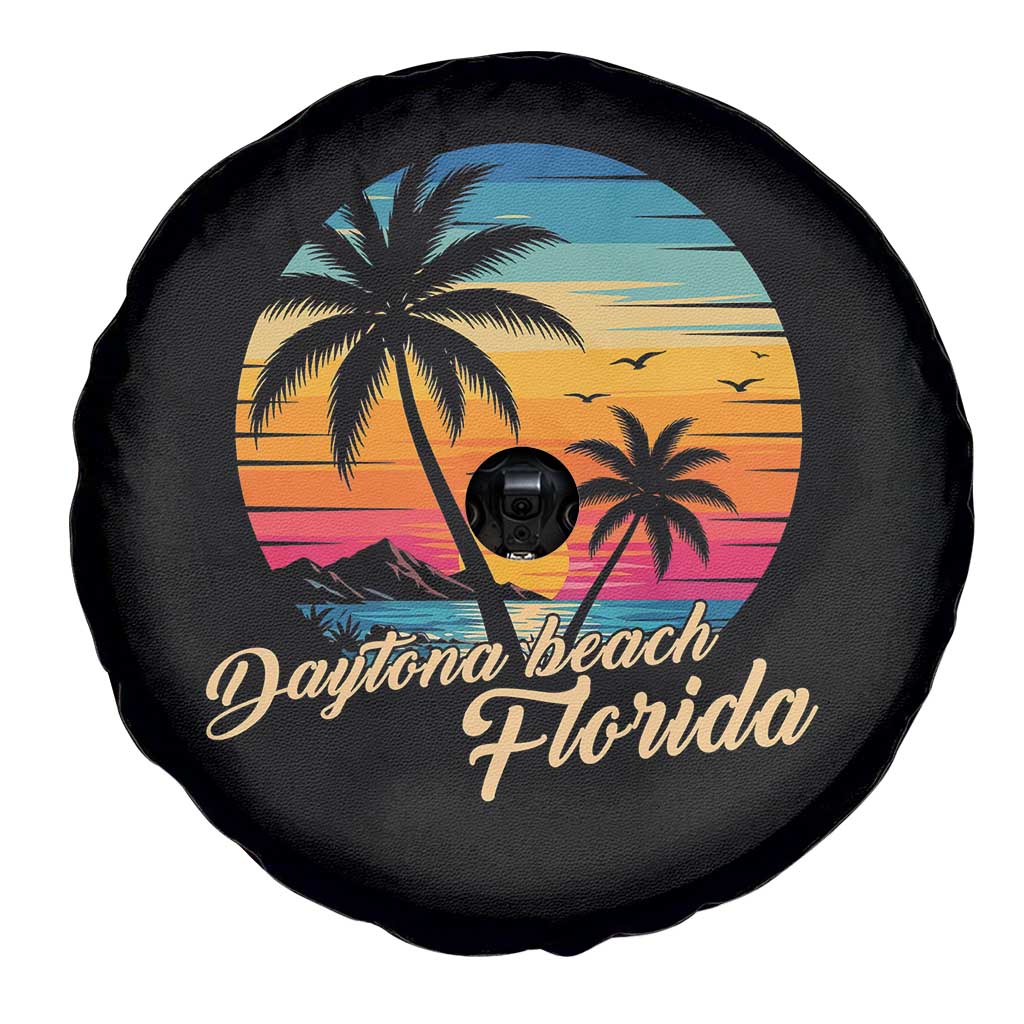 Vintage Daytona Beach Florida Spare Tire Cover Summer Vacation Graphic TS12 Print Your Wear