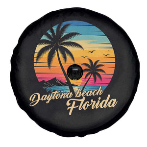 Vintage Daytona Beach Florida Spare Tire Cover Summer Vacation Graphic TS12 Print Your Wear