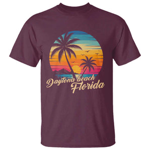 Vintage Daytona Beach Florida T Shirt Summer Vacation Graphic TS12 Maroon Print Your Wear