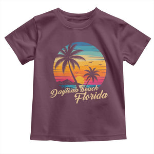Vintage Daytona Beach Florida Toddler T Shirt Summer Vacation Graphic TS12 Maroon Print Your Wear