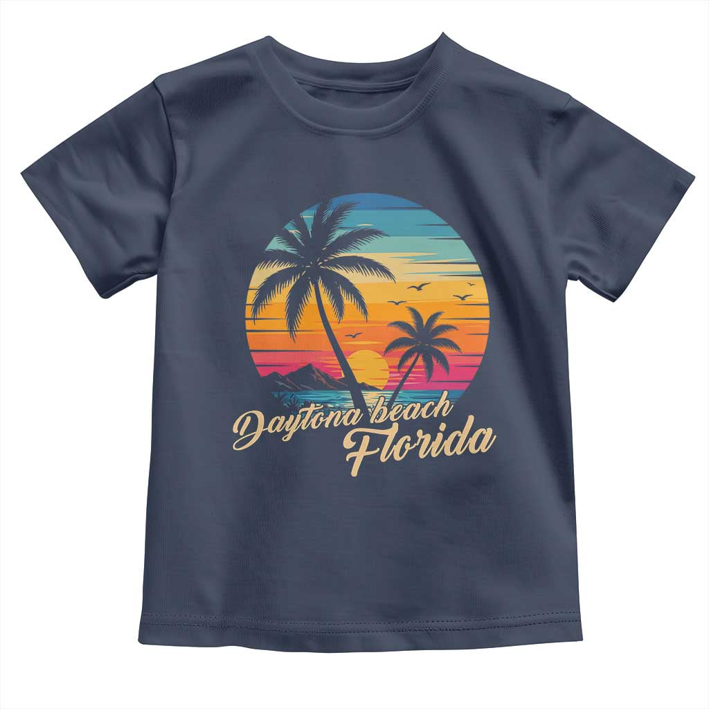 Vintage Daytona Beach Florida Toddler T Shirt Summer Vacation Graphic TS12 Navy Print Your Wear
