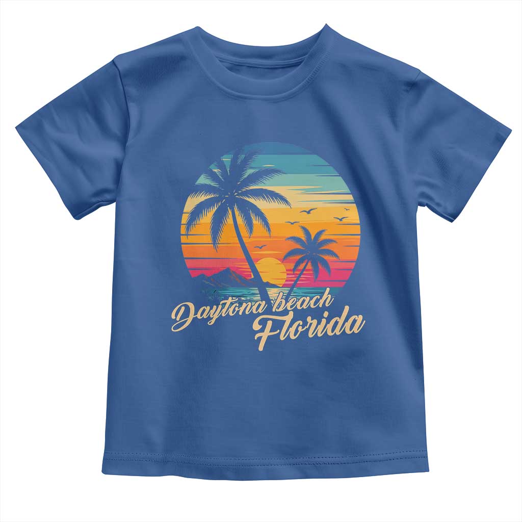 Vintage Daytona Beach Florida Toddler T Shirt Summer Vacation Graphic TS12 Royal Blue Print Your Wear