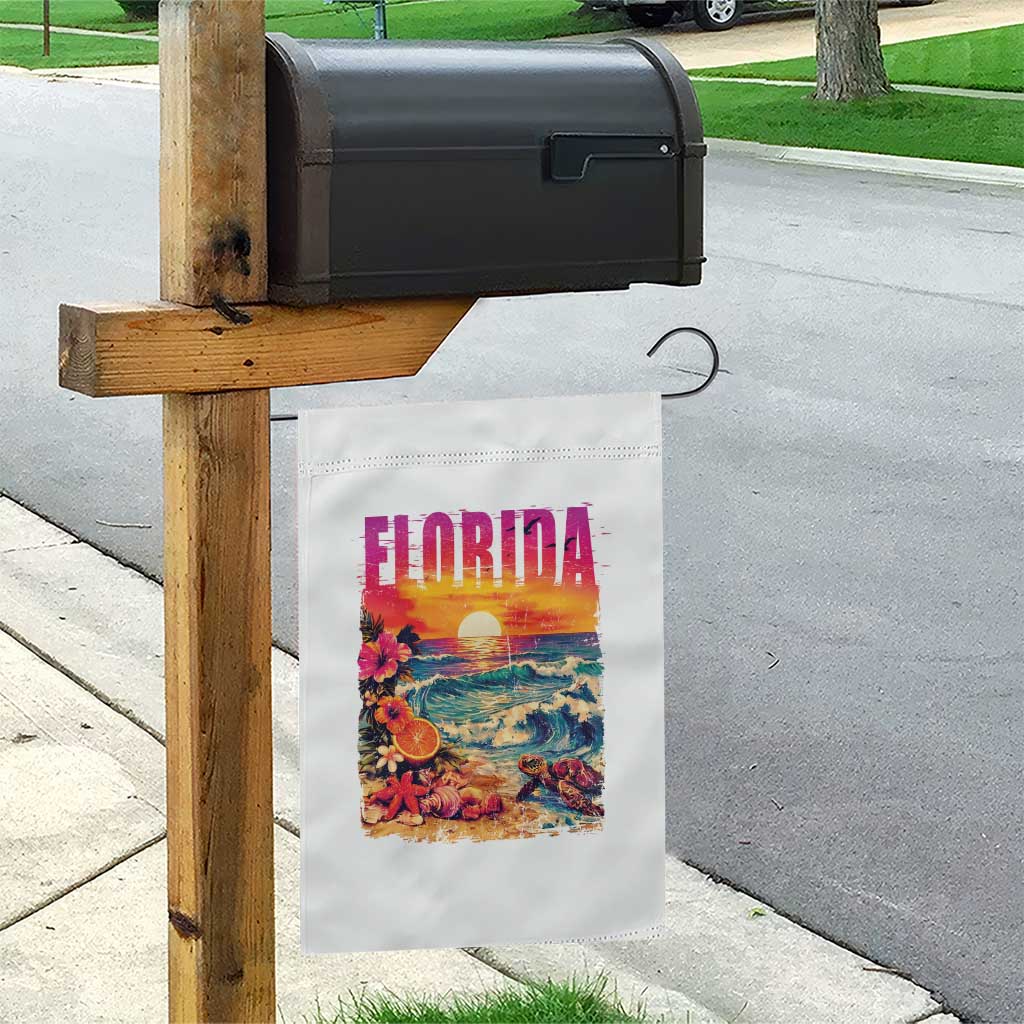 Retro Florida Beach Garden Flag Summer Vacation Gift