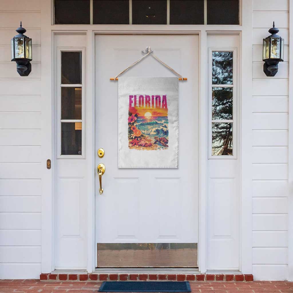 Retro Florida Beach Garden Flag Summer Vacation Gift