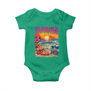 Retro Florida Beach Baby Onesie Summer Vacation Gift TS12 Irish Green Print Your Wear