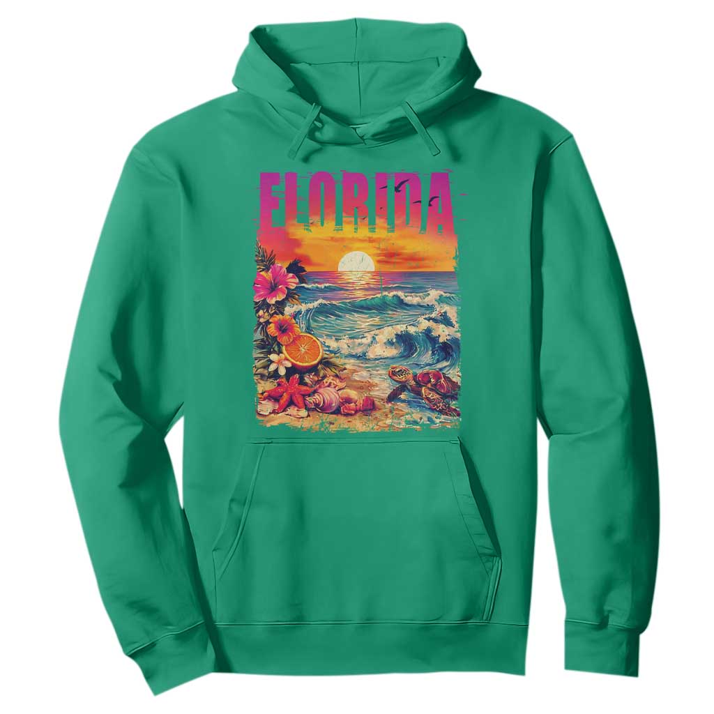 Retro Florida Beach Hoodie Summer Vacation Gift