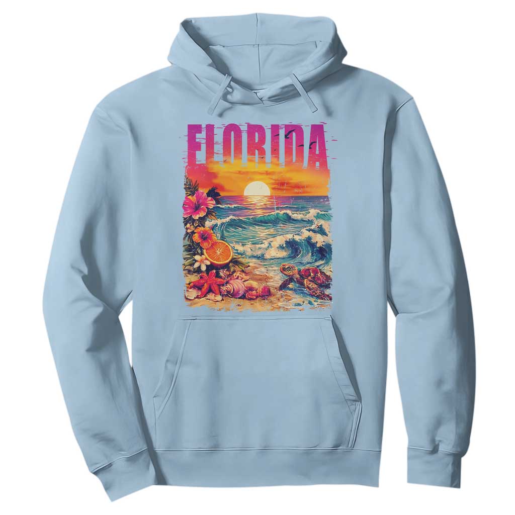 Retro Florida Beach Hoodie Summer Vacation Gift