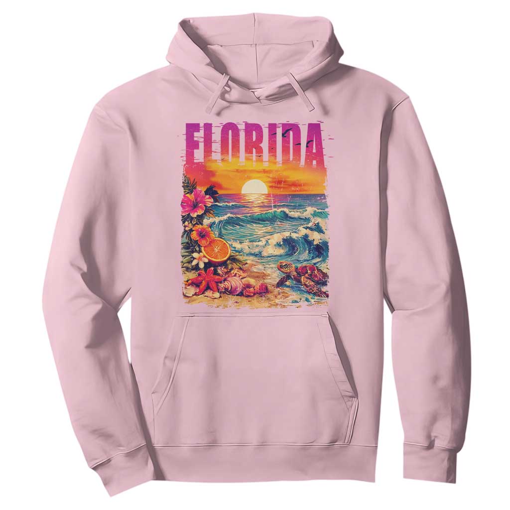 Retro Florida Beach Hoodie Summer Vacation Gift