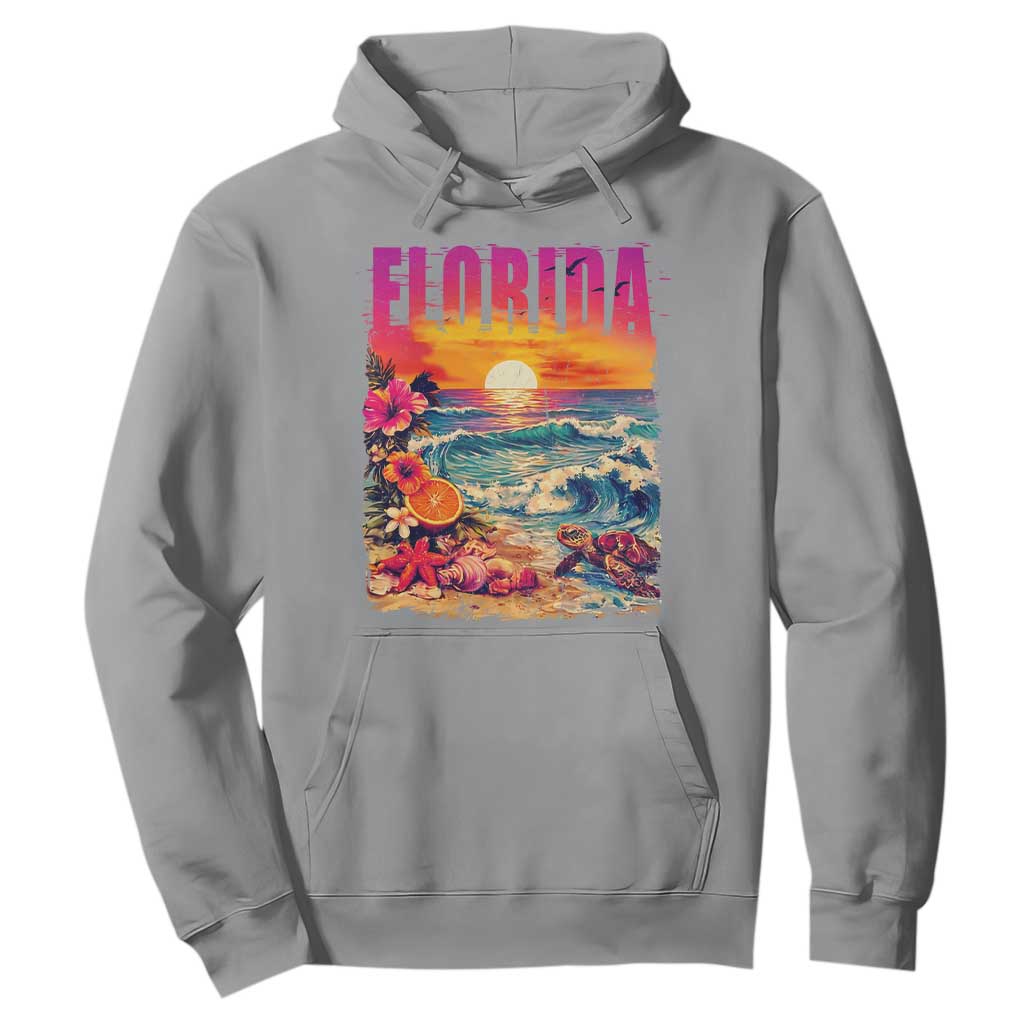 Retro Florida Beach Hoodie Summer Vacation Gift