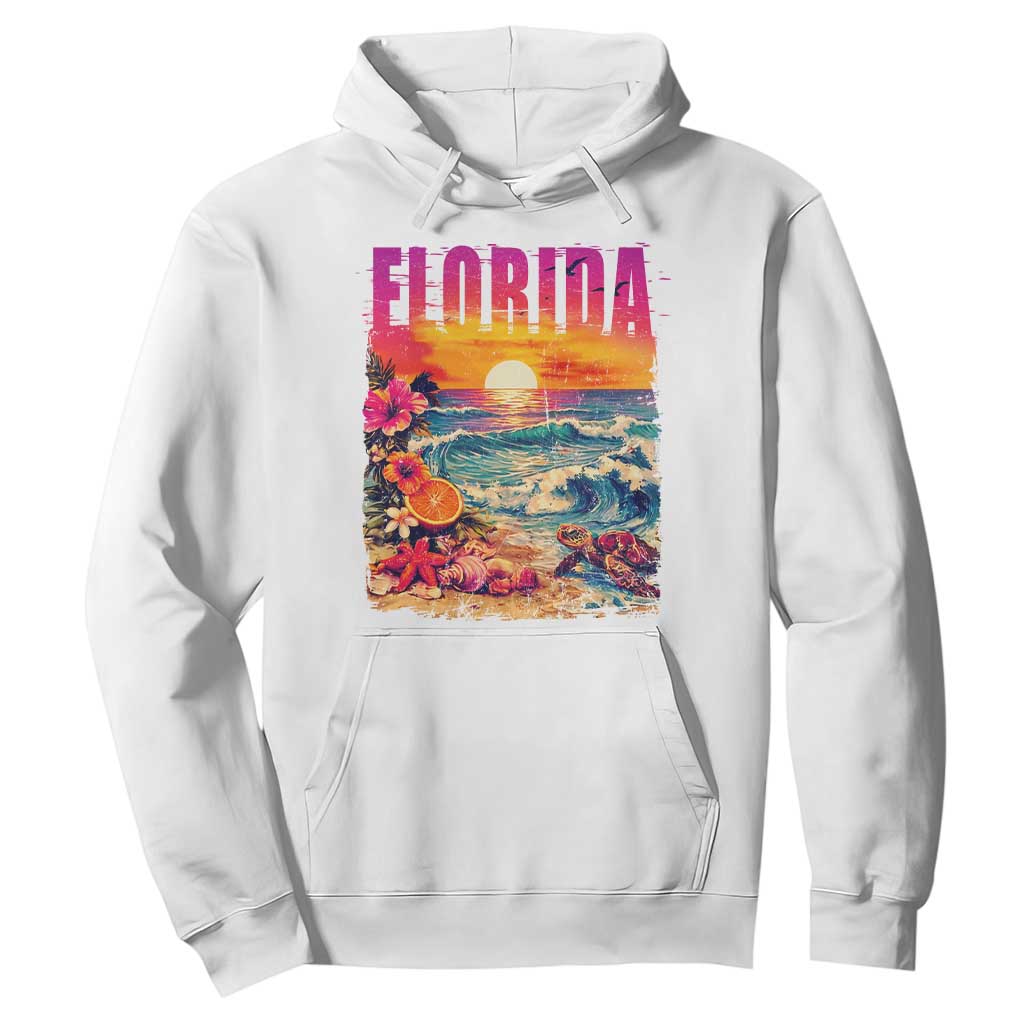 Retro Florida Beach Hoodie Summer Vacation Gift