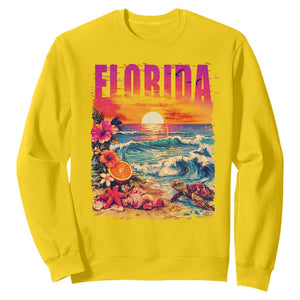 Retro Florida Beach Sweatshirt Summer Vacation Gift