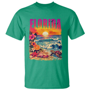 Retro Florida Beach T Shirt Summer Vacation Gift TS12 Irish Green Print Your Wear