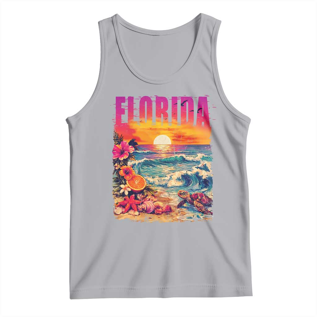 Retro Florida Beach Tank Top Summer Vacation Gift