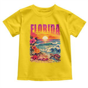 Retro Florida Beach Toddler T Shirt Summer Vacation Gift