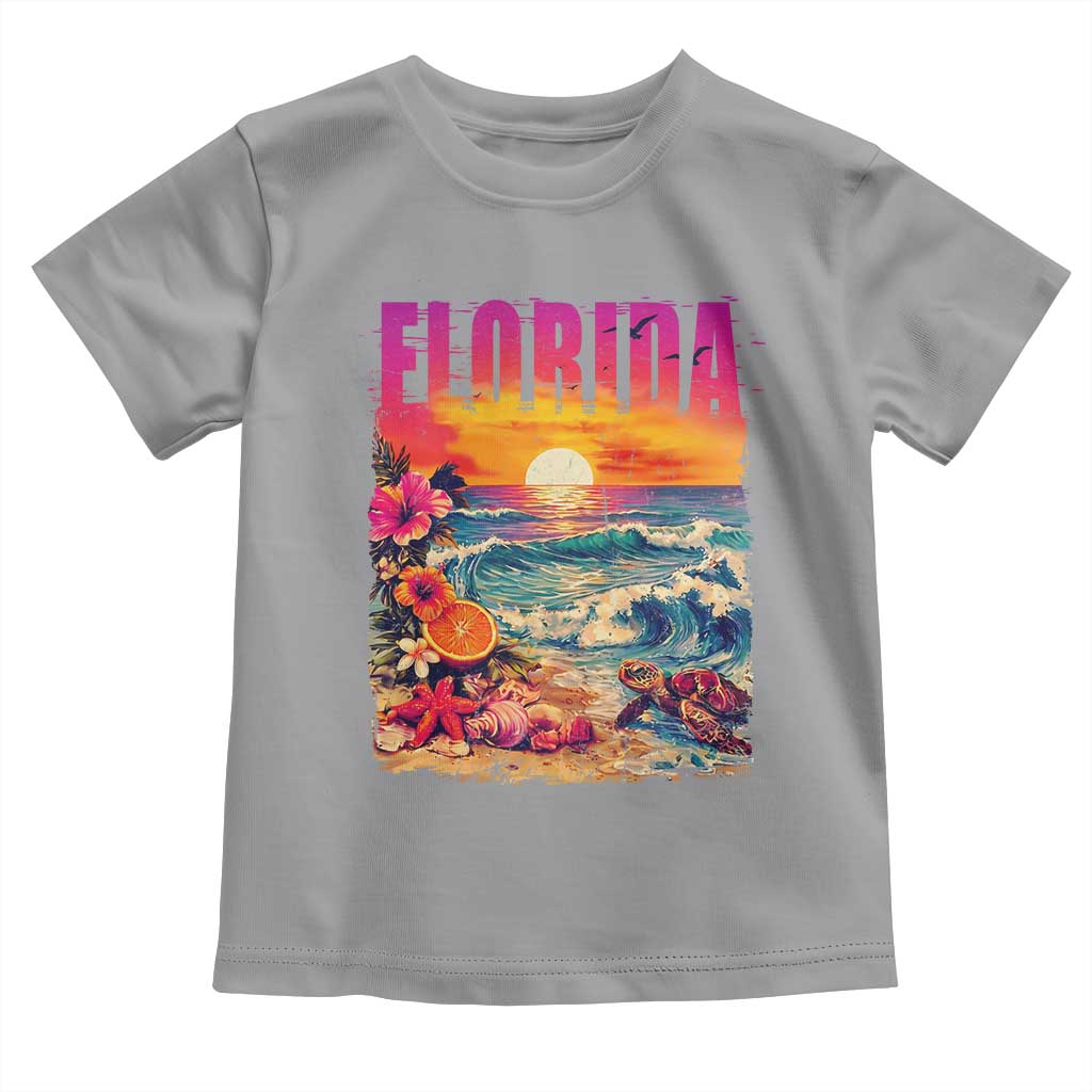 Retro Florida Beach Toddler T Shirt Summer Vacation Gift