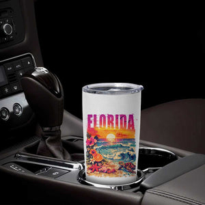Retro Florida Beach Tumbler Cup Summer Vacation Gift