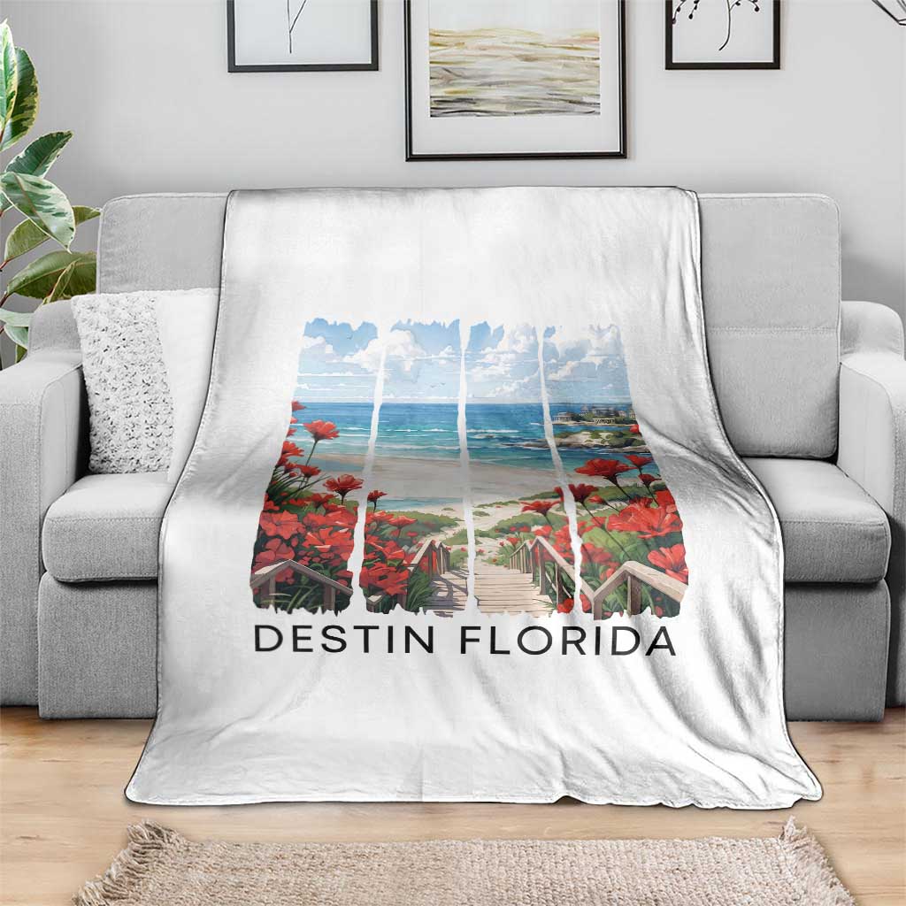 Destin Florida Throw Blanket Summer Travel Beach Vacation Gift TS12 Print Your Wear