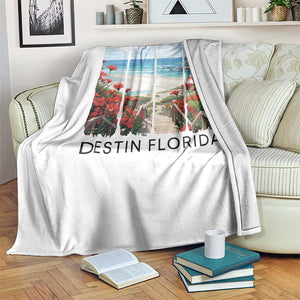 Destin Florida Throw Blanket Summer Travel Beach Vacation Gift TS12 Print Your Wear