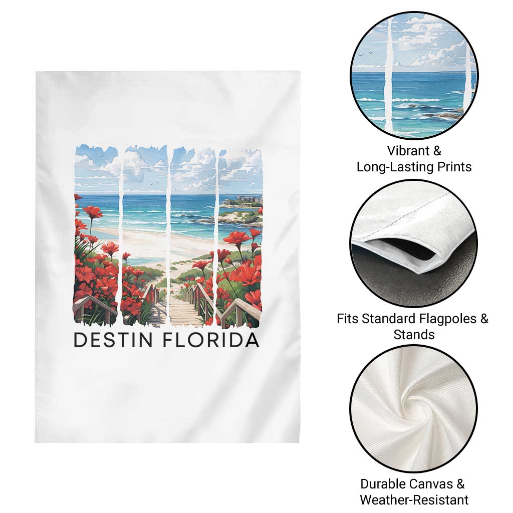 Destin Florida Garden Flag Summer Travel Beach Vacation Gift
