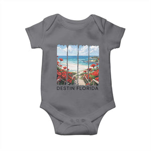 Destin Florida Baby Onesie Summer Travel Beach Vacation Gift TS12 Charcoal Print Your Wear