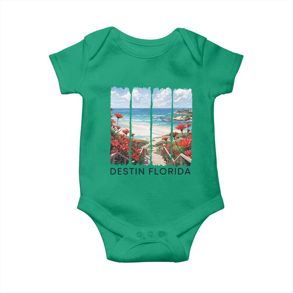 Destin Florida Baby Onesie Summer Travel Beach Vacation Gift TS12 Irish Green Print Your Wear