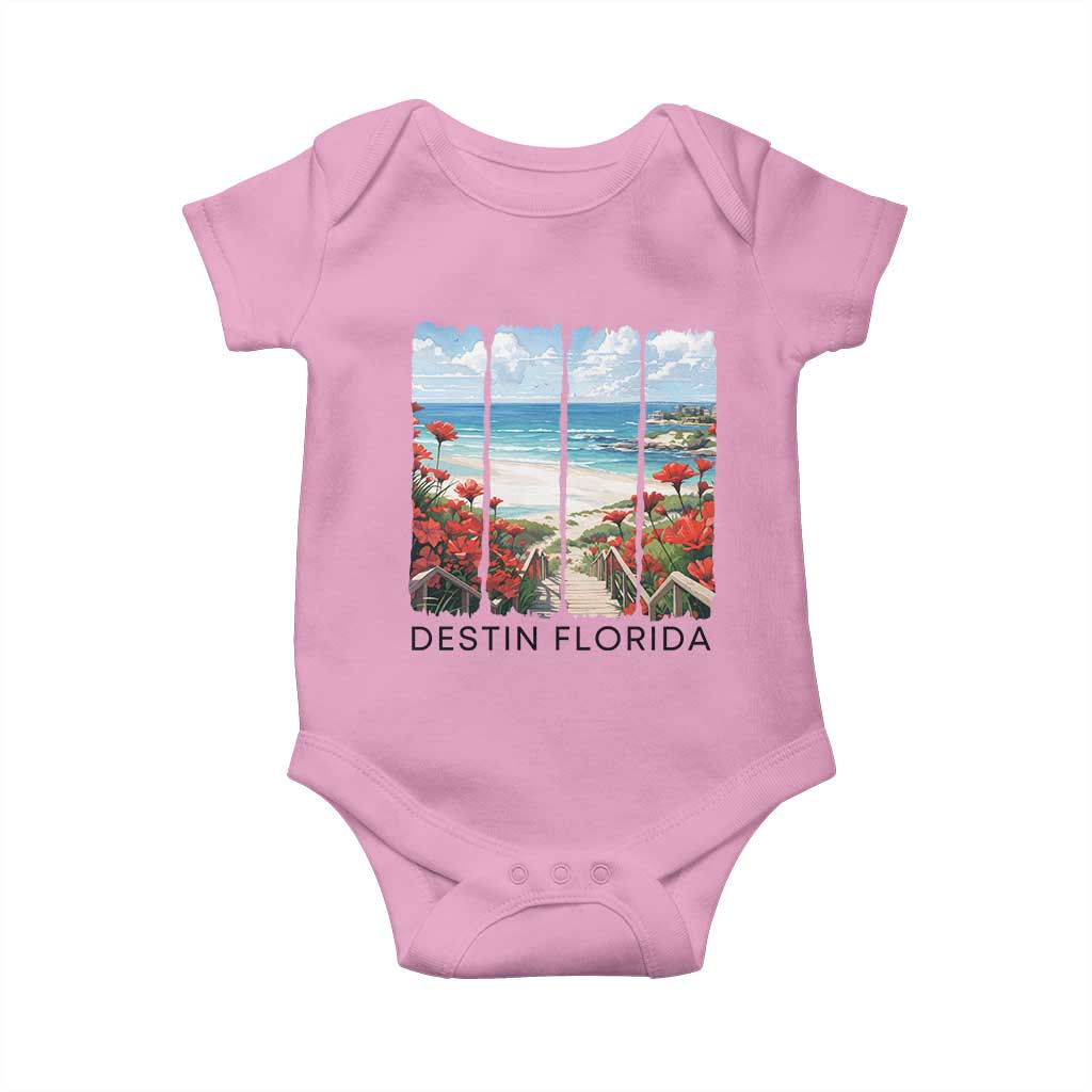 Destin Florida Baby Onesie Summer Travel Beach Vacation Gift TS12 Light Pink Print Your Wear