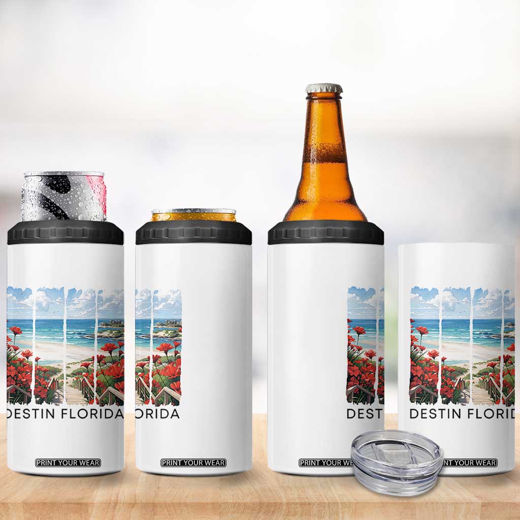 Destin Florida 4 in 1 Can Cooler Tumbler Summer Travel Beach Vacation Gift TS12 Print Your Wear
