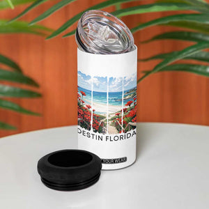 Destin Florida 4 in 1 Can Cooler Tumbler Summer Travel Beach Vacation Gift TS12 Print Your Wear