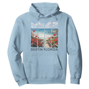 Destin Florida Hoodie Summer Travel Beach Vacation Gift TS12 Light Blue Print Your Wear