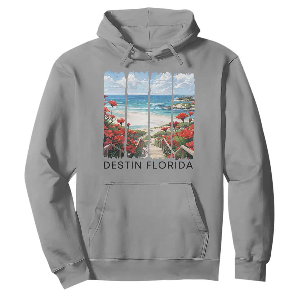 Destin Florida Hoodie Summer Travel Beach Vacation Gift TS12 Sport Gray Print Your Wear