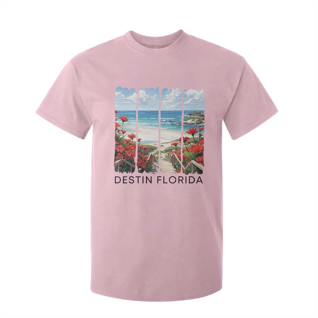 Destin Florida T Shirt For Kid Summer Travel Beach Vacation Gift TS12 Light Pink Print Your Wear