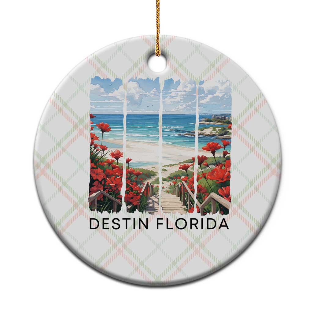 Destin Florida Ceramic Ornament Summer Travel Beach Vacation Gift