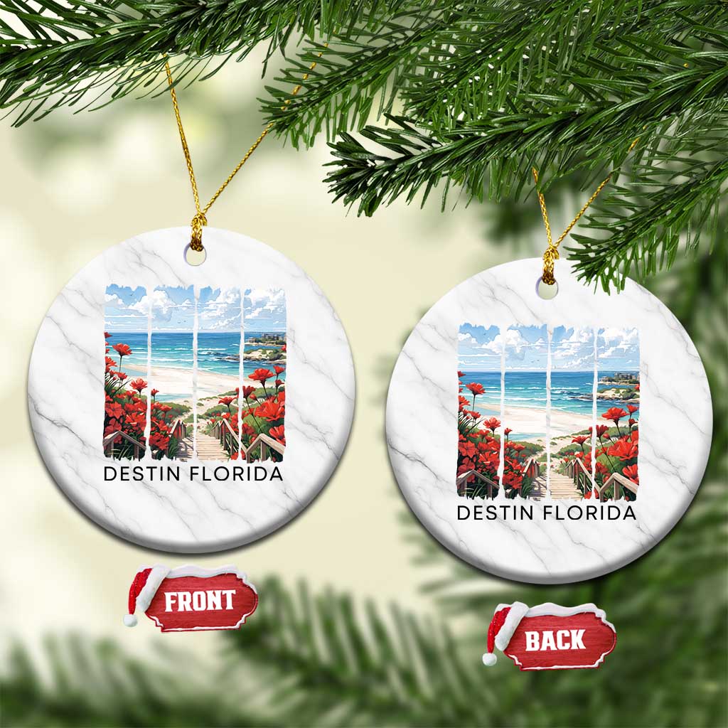 Destin Florida Ceramic Ornament Summer Travel Beach Vacation Gift