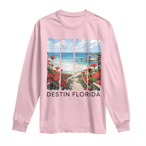 Destin Florida Long Sleeve Shirt Summer Travel Beach Vacation Gift TS12 Light Pink Print Your Wear