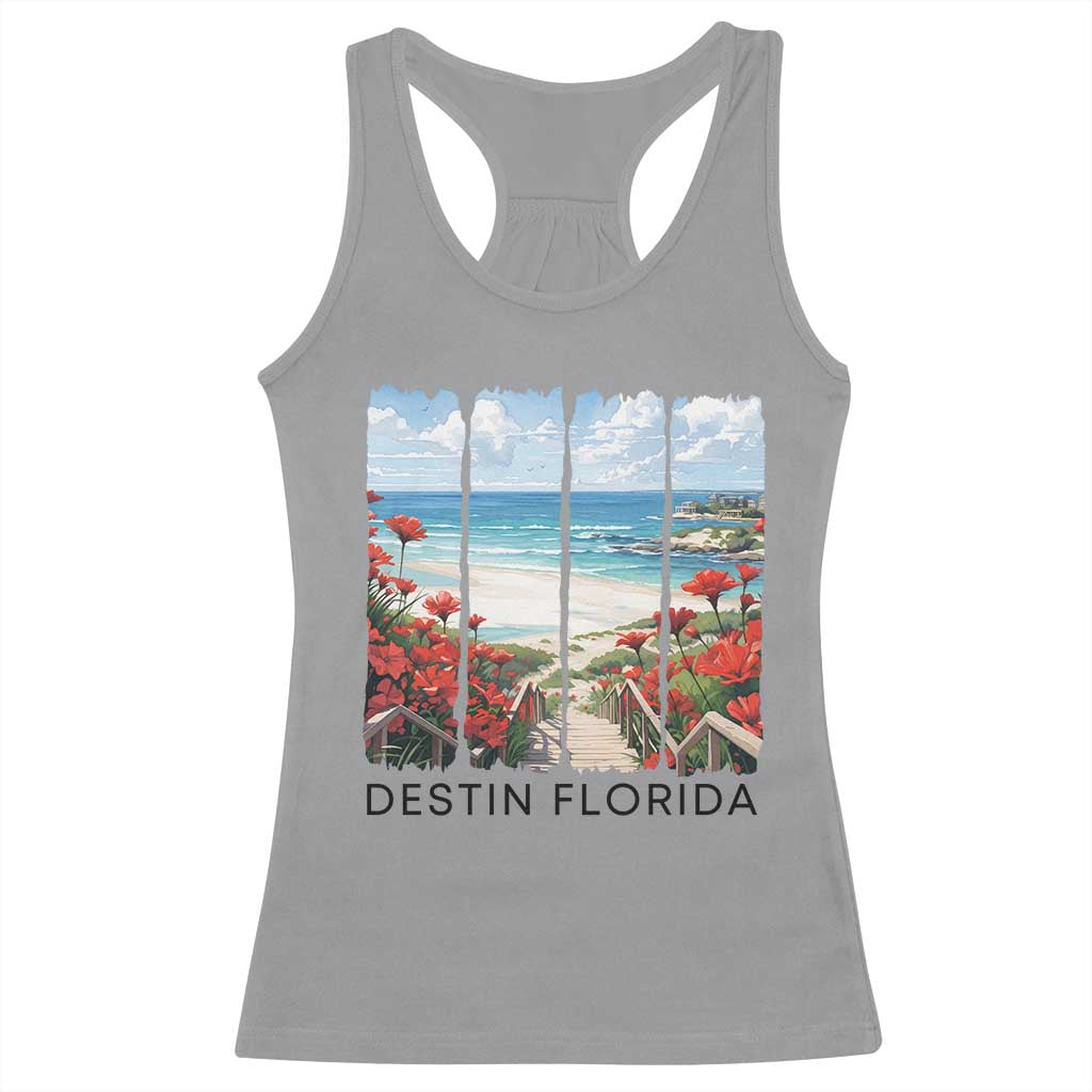 Destin Florida Racerback Tank Top Summer Travel Beach Vacation Gift TS12 Sport Gray Print Your Wear