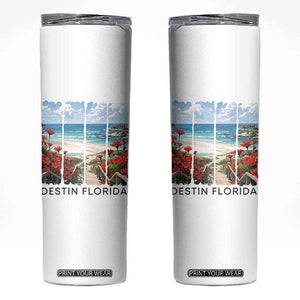 Destin Florida Skinny Tumbler Summer Travel Beach Vacation Gift TS12 White Print Your Wear