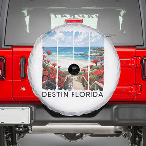 Destin Florida Spare Tire Cover Summer Travel Beach Vacation Gift TS12 White Print Your Wear