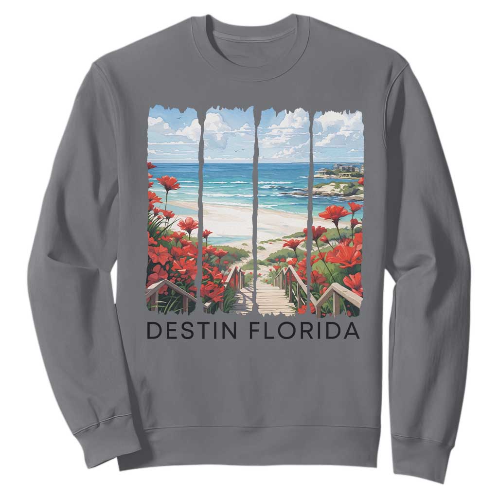 Destin Florida Sweatshirt Summer Travel Beach Vacation Gift