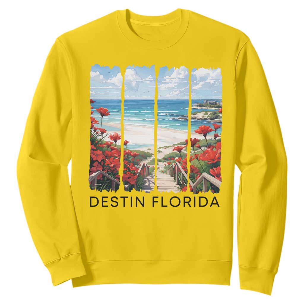 Destin Florida Sweatshirt Summer Travel Beach Vacation Gift
