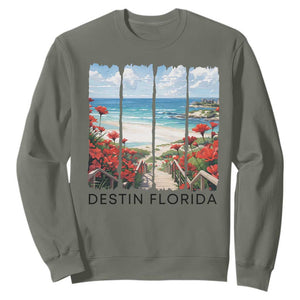 Destin Florida Sweatshirt Summer Travel Beach Vacation Gift